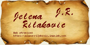 Jelena Rilaković vizit kartica